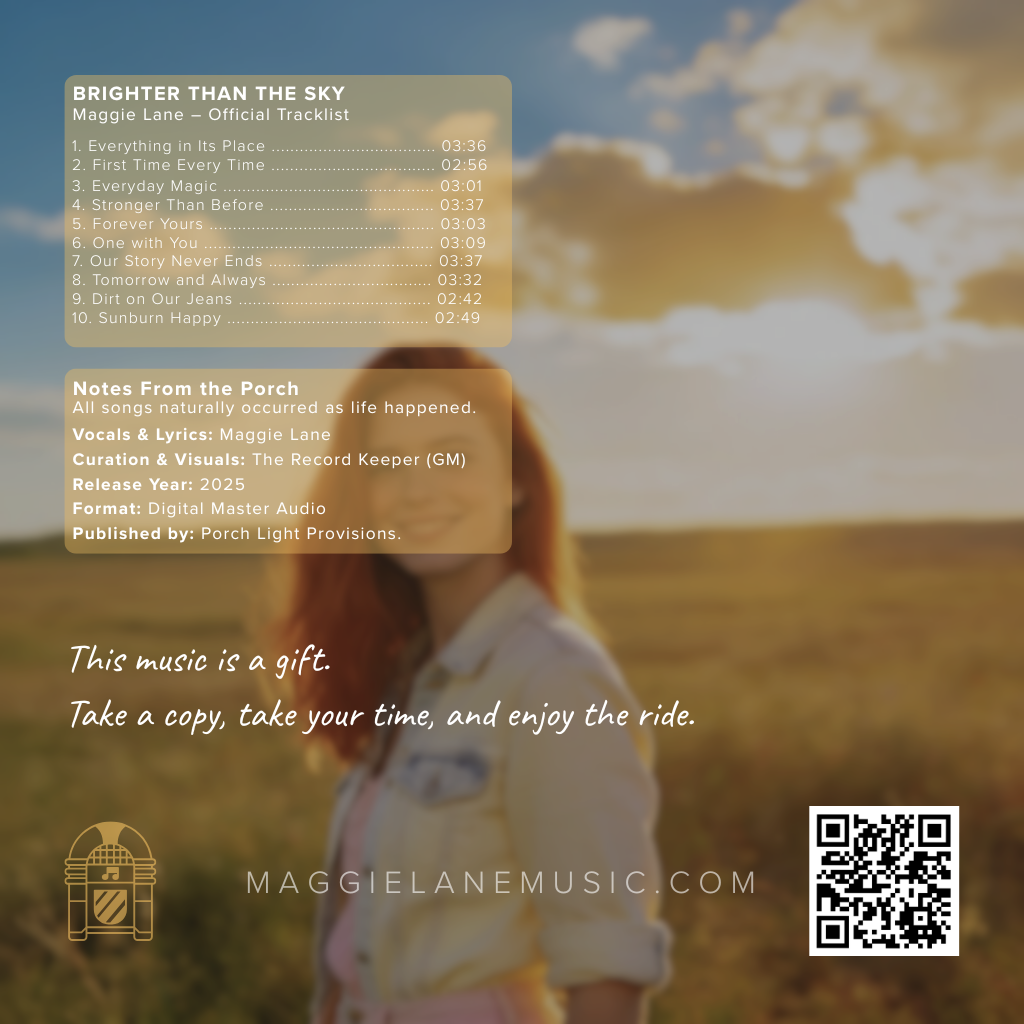 Brighter Than the Sky — Back cover