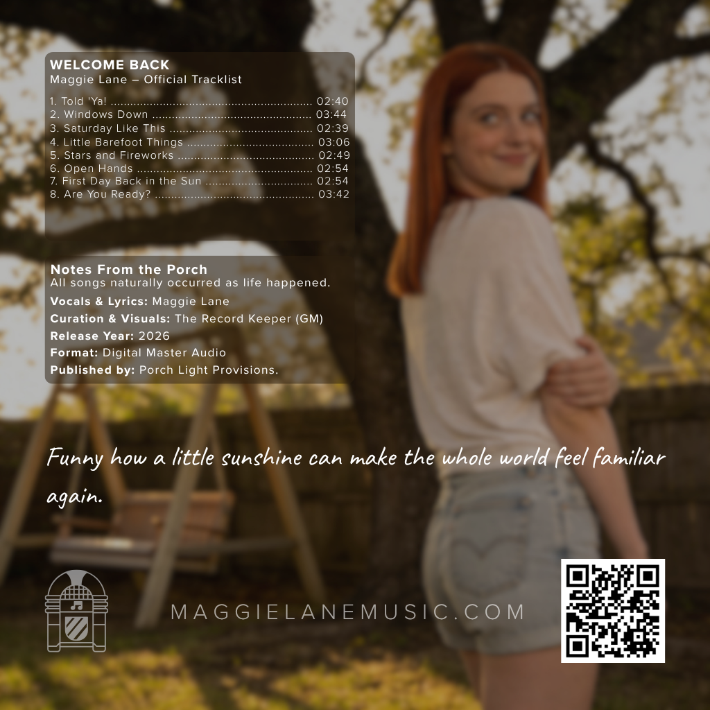 Welcome Back — Back cover